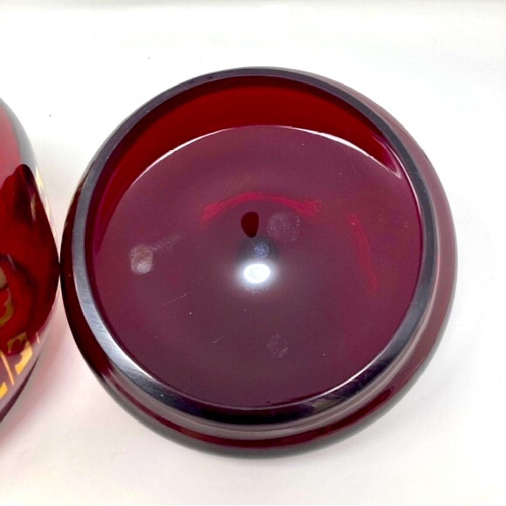 Beautiful bohemian glass jar in excellent condition with no flaws. - Picture 4 of 14